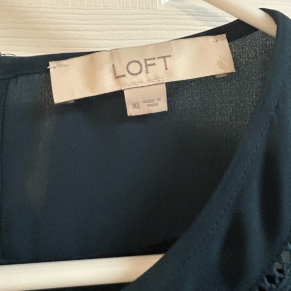 LOFT Dark Teal Blouse - Picture 2 of 5